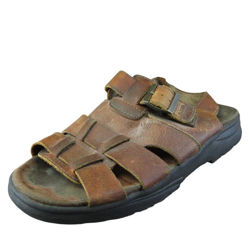 Nunn Bush  Men Fisherman Sandals Size 10 Medium Brown‎ Leather Buckle